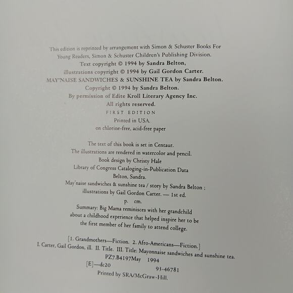 May'Naise Sandwiches & Sunshine Tea Paperback 1994 - Picture 4 of 7